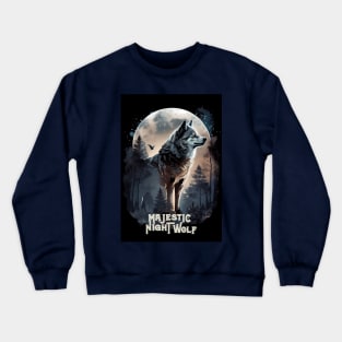 Majestic night wolf Crewneck Sweatshirt